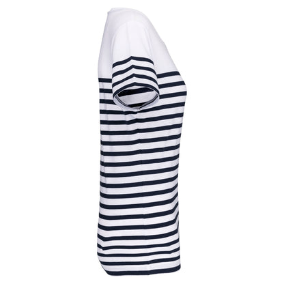 Marine-t-shirt ronde hals Bio dames